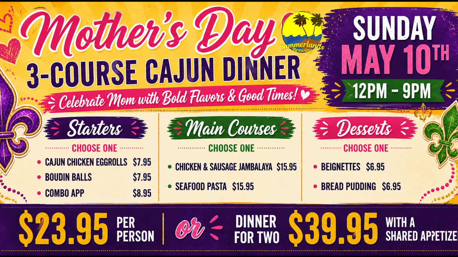 3-Course Mother's Day Dinner